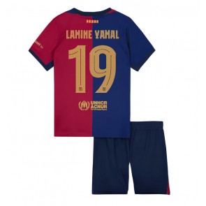 Barcelona Lamine Yamal #19 Dětské Domácí dres komplet 2024-25 Krátký Rukáv (+ trenýrky)